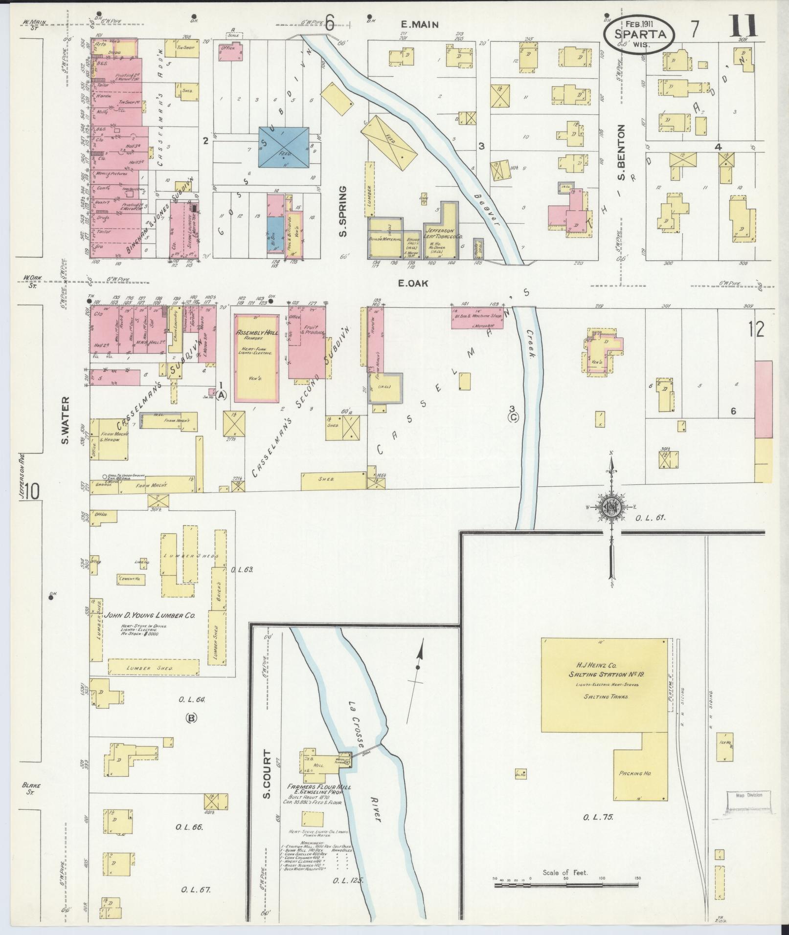 Sanborn Fire Insurance Map from Sparta, Monroe County, Wisconsin (1911), Sheet #0011 - Complete Map Set gallery image, historic Sanborn map, vintage wall art, Wisconsin Wisconsin