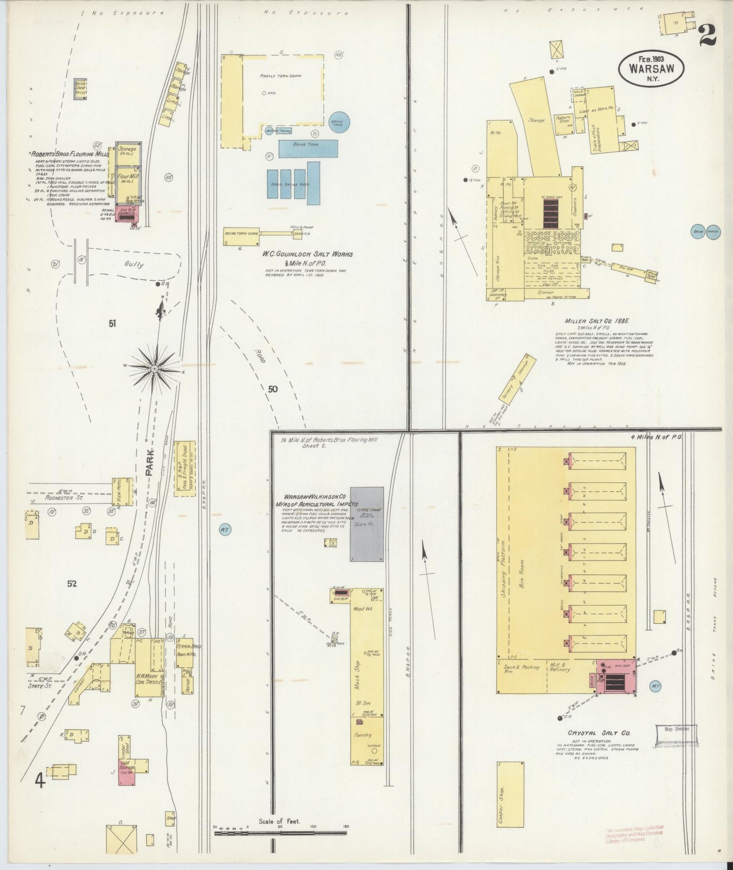Sanborn Fire Insurance Map from Warsaw, Wyoming County, New York (1903), Sheet #0002 - Complete Map Set gallery image, historic Sanborn map, vintage wall art, Warsaw Wyoming