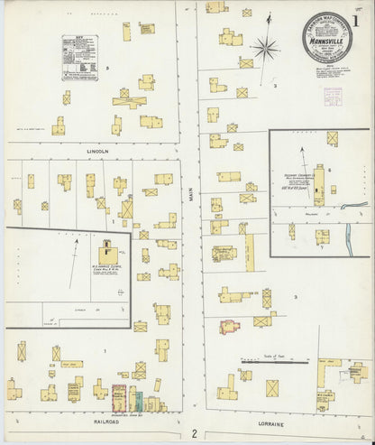 Sanborn Fire Insurance Map from Mannsville, Jefferson County, New York (1906), Sheet #0001 - Historic Sanborn Fire Insurance Map Print, vintage old map wall art, antique decor, genealogy gift, New York New York map