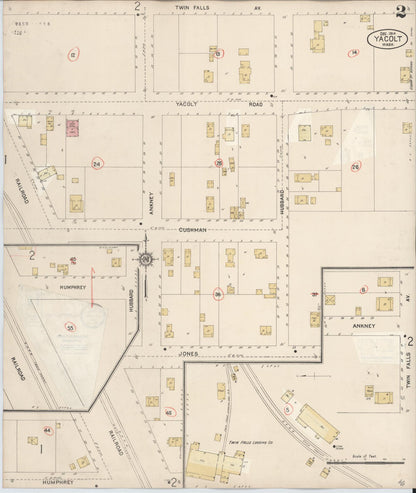 Sanborn Fire Insurance Map from Yacolt, Clark County, Washington (1930), Sheet #0002 - Complete Map Set gallery image, historic Sanborn map, vintage wall art, Washington Washington