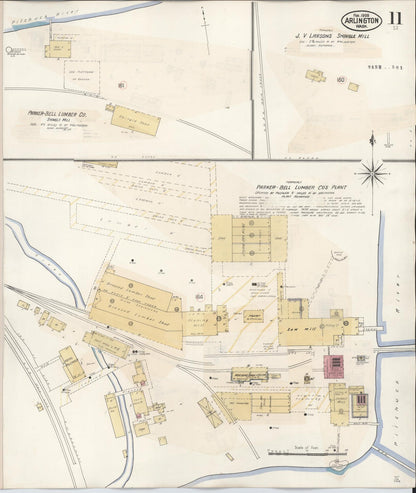 Sanborn Fire Insurance Map from Arlington, Snohomish County, Washington (1940), Sheet #0011 - Complete Map Set gallery image, historic Sanborn map, vintage wall art, Washington Washington