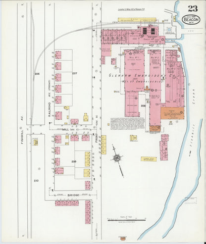 Sanborn Fire Insurance Map from Beacon, Dutchess County, New York (1919), Sheet #0023 - Complete Map Set gallery image, historic Sanborn map, vintage wall art, New York New York
