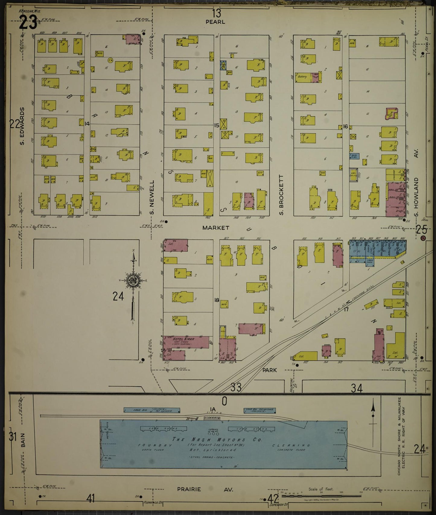 Sanborn Fire Insurance Map from Kenosha, Kenosha County, Wisconsin. (1918), Sheet 27
