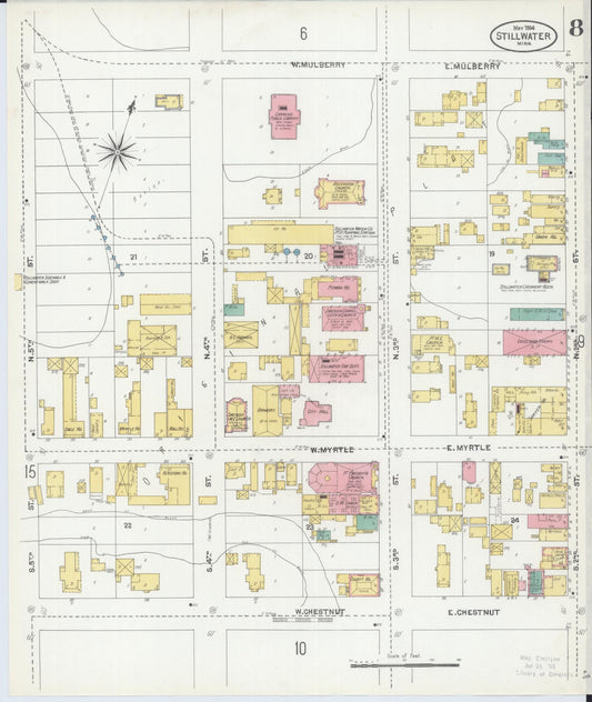 Sanborn Fire Insurance Map from Stillwater, Washington County, Minnesota (1904), Sheet #0008 - Historic Sanborn Fire Insurance Map Print, vintage old map wall art, antique decor, genealogy gift, Minnesota Minnesota map