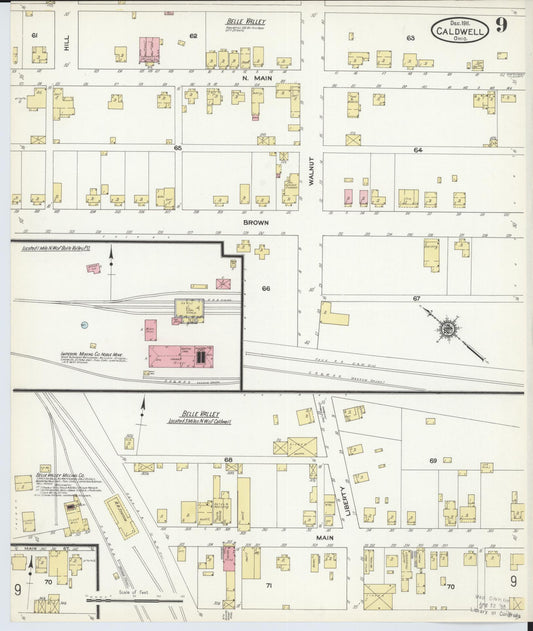 Sanborn Fire Insurance Map from Caldwell, Noble County, Ohio (1911), Sheet #0009 - Historic Sanborn Fire Insurance Map Print, vintage old map wall art, antique decor, genealogy gift, Ohio Ohio map