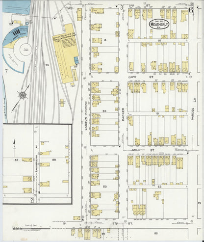 Sanborn Fire Insurance Map from Weatherly, Carbon County, Pennsylvania (1921), Sheet #0006 - Complete Map Set gallery image, historic Sanborn map, vintage wall art, Pennsylvania Pennsylvania