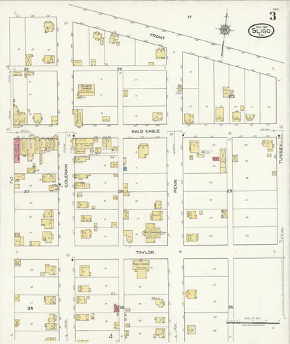 Sanborn Fire Insurance Map from Sligo, Clarion County, Pennsylvania (1921), Sheet #0003 - Complete Map Set gallery image, historic Sanborn map, vintage wall art, Pennsylvania Pennsylvania