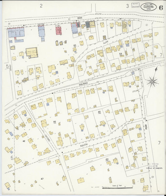 Sanborn Fire Insurance Map from Eureka, Juab County, Utah (1908), Sheet #0006 - Historic Sanborn Fire Insurance Map Print, vintage old map wall art, antique decor, genealogy gift, Utah Utah map