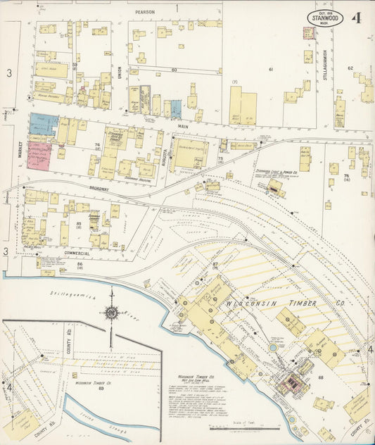 Sanborn Fire Insurance Map from Stanwood, Snohomish County, Washington (1918), Sheet #0004 - Historic Sanborn Fire Insurance Map Print, vintage old map wall art, antique decor, genealogy gift, Washington Washington map