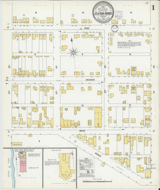 Sanborn Fire Insurance Map from Clifton Forge, Independent Cities (prior to 2001), Virginia. (1902) – Historic Sanborn Fire Insurance Map Print