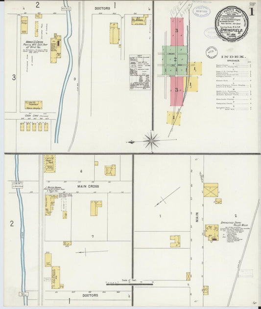 Sanborn Fire Insurance Map from Springfield, Washington County, Kentucky. (1898) – Historic Sanborn Fire Insurance Map Print
