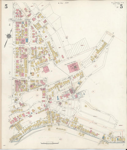 Sanborn Fire Insurance Map from Williamson, Mingo County, West Virginia (1943), Sheet #0005 - Complete Map Set gallery image, historic Sanborn map, vintage wall art, West Virginia West Virginia