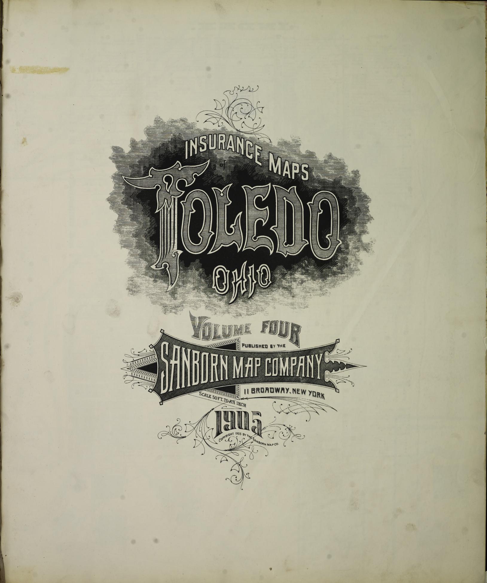 Sanborn Fire Insurance Map from Toledo, Lucas County, Ohio (1905), Sheet #0001 - Complete Map Set gallery image, historic Sanborn map, vintage wall art, Ohio Ohio