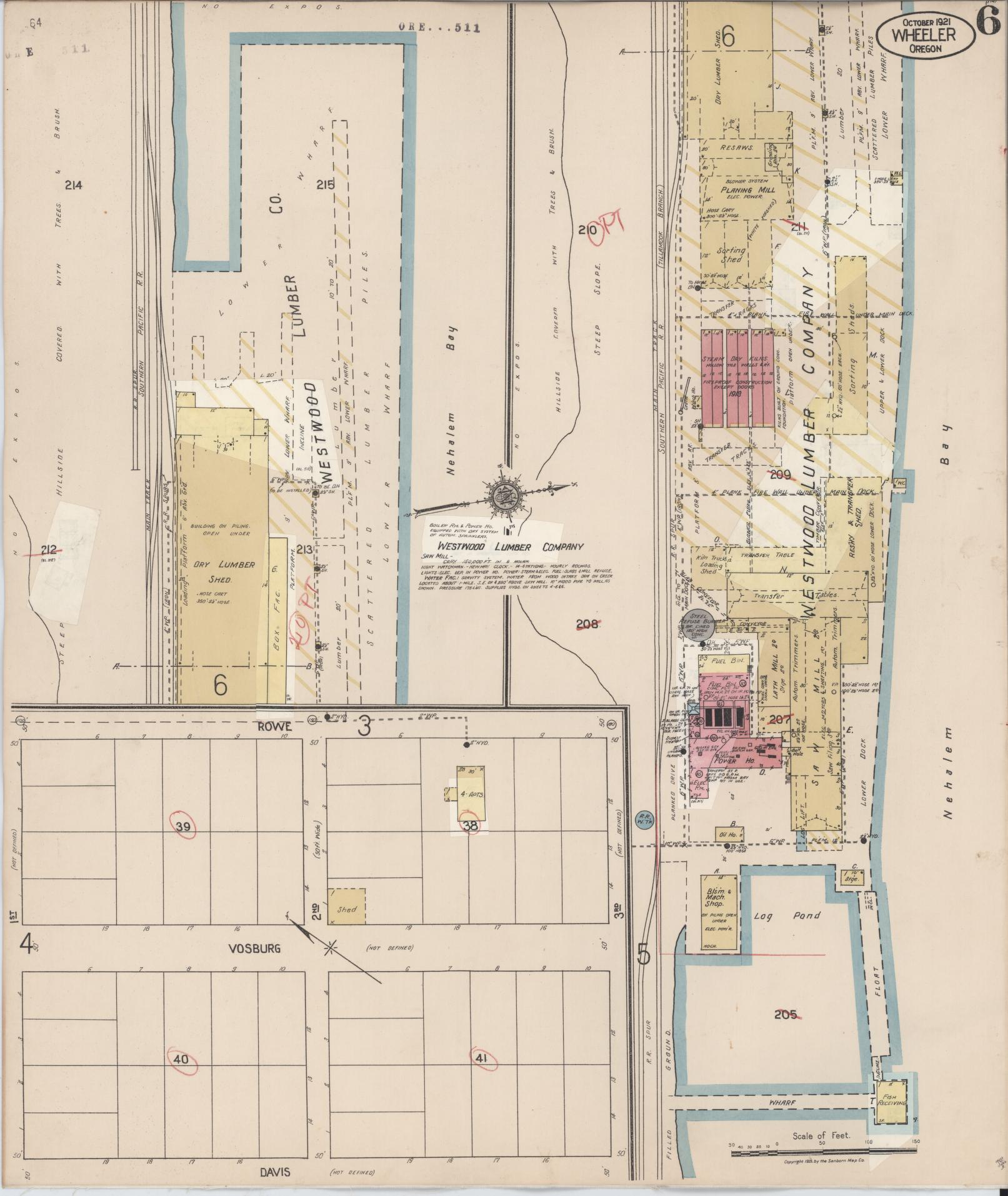 Sanborn Fire Insurance Map from Wheeler, Tillamook County, Oregon (1931), Sheet #0006 - Complete Map Set gallery image, historic Sanborn map, vintage wall art, Oregon Oregon