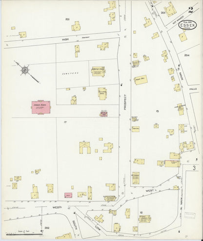 Sanborn Fire Insurance Map from Essex, Middlesex County, Connecticut (1914), Sheet #0002 - Complete Map Set gallery image, historic Sanborn map, vintage wall art, Connecticut Connecticut