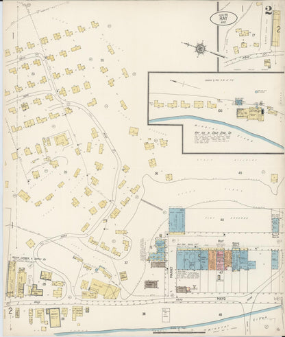 Sanborn Fire Insurance Map from Ray, Pinal County, Arizona (1915), Sheet #0002 - Complete Map Set gallery image, historic Sanborn map, vintage wall art, Arizona Arizona