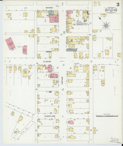 Sanborn Fire Insurance Map from Doylestown, Wayne County, Ohio (1902), Sheet #0003 - Historic Sanborn Fire Insurance Map Print, vintage old map wall art, antique decor, genealogy gift, Ohio Ohio map