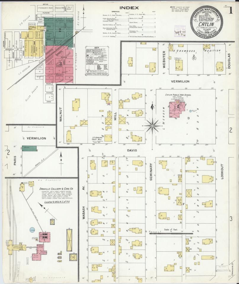 Sanborn Fire Insurance Map from Catlin, Vermilion County, Illinois. (1909) – Map View