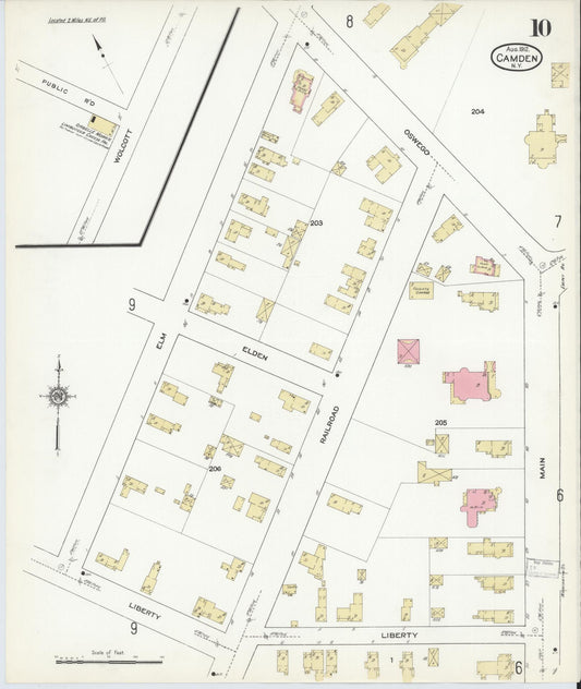 Sanborn Fire Insurance Map from Camden, Oneida County, New York (1912), Sheet #0010 - Historic Sanborn Fire Insurance Map Print, vintage old map wall art, antique decor, genealogy gift, New York New York map