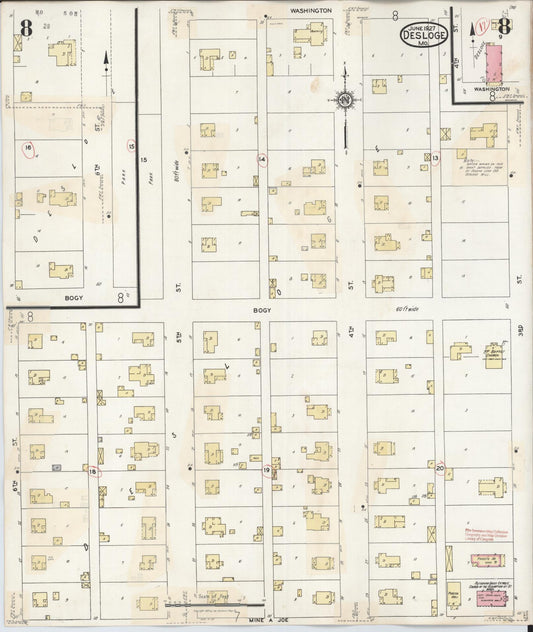 Sanborn Fire Insurance Map from Desloge, Saint Francois County, Missouri (1938), Sheet #0008 - Historic Sanborn Fire Insurance Map Print, vintage old map wall art, antique decor, genealogy gift, Missouri Missouri map