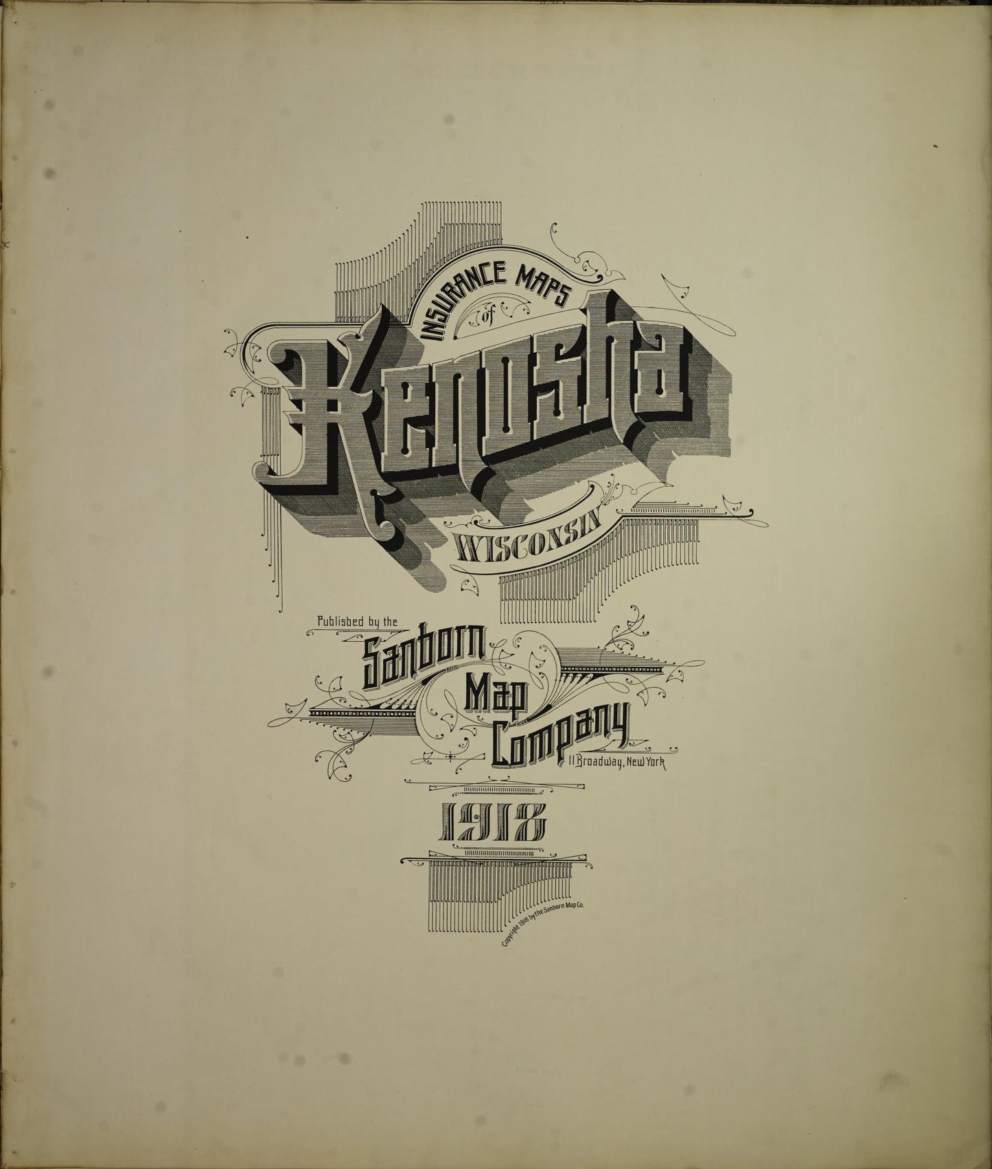 Sanborn Fire Insurance Map from Kenosha, Kenosha County, Wisconsin. (1918), Sheet 1