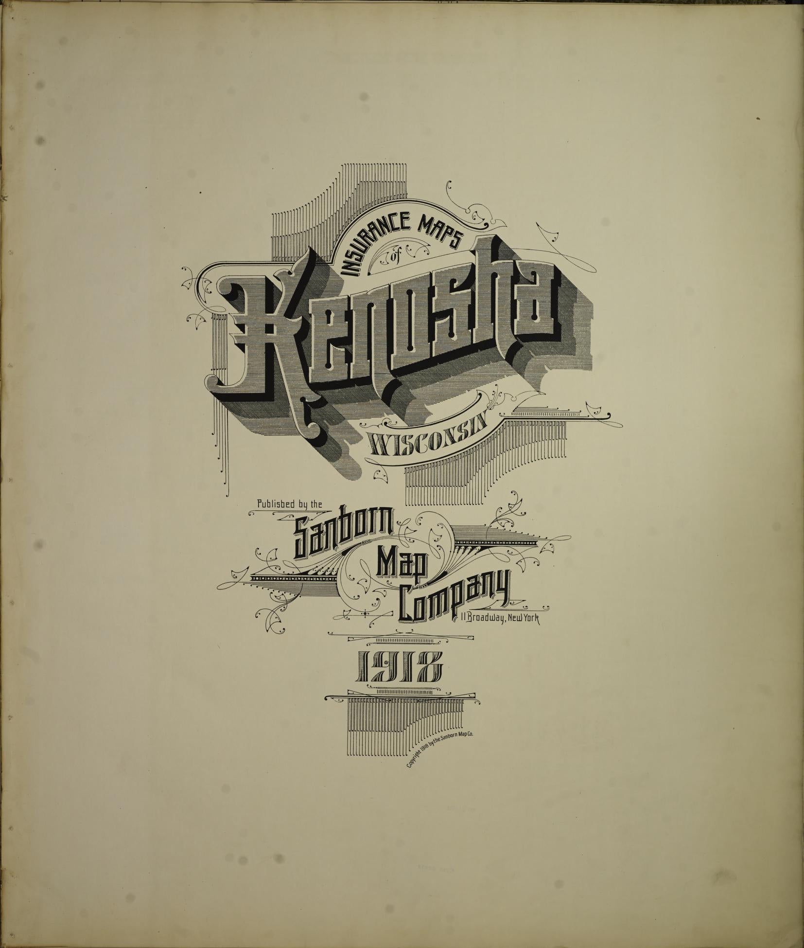 Sanborn Fire Insurance Map from Kenosha, Kenosha County, Wisconsin. (1918), Sheet 1