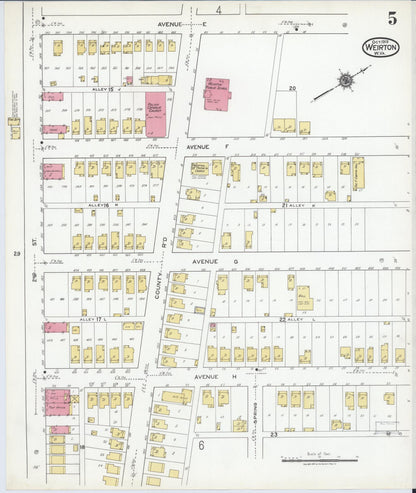 Sanborn Fire Insurance Map from Weirton, Hancock County, West Virginia (1919), Sheet #0005 - Complete Map Set gallery image, historic Sanborn map, vintage wall art, West Virginia West Virginia