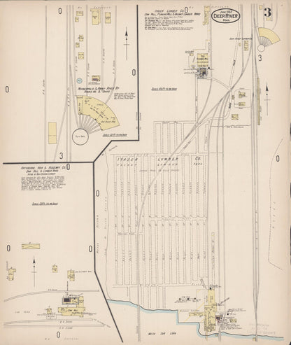 Sanborn Fire Insurance Map from Deer River, Itasca County, Minnesota (1922), Sheet #0003 - Complete Map Set gallery image, historic Sanborn map, vintage wall art, Minnesota Minnesota
