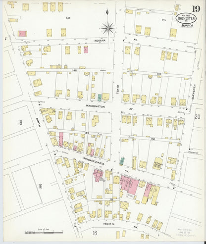 Sanborn Fire Insurance Map from Rochester, Beaver County, Pennsylvania (1908), Sheet #0018 - Complete Map Set gallery image, historic Sanborn map, vintage wall art, Pennsylvania Pennsylvania