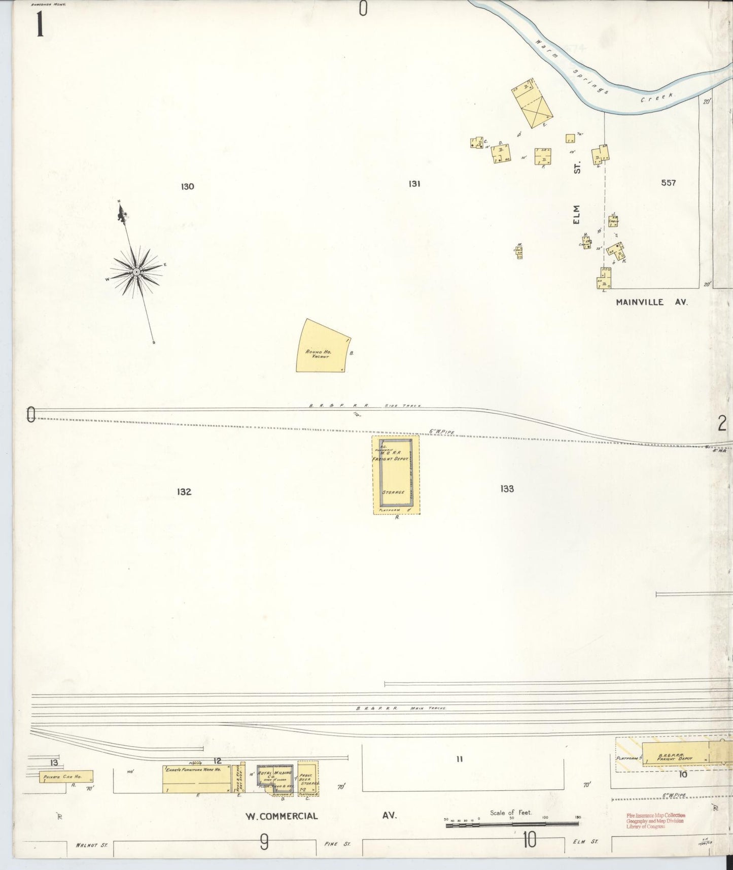 Sanborn Fire Insurance Map from Anaconda, Deer Lodge County, Montana (1903), Sheet #0001 - Complete Map Set gallery image, historic Sanborn map, vintage wall art, Montana Montana