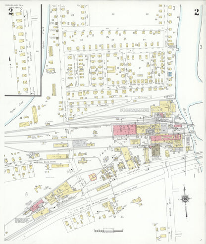 Sanborn Fire Insurance Map from Sugarland, Fort Bend County, Texas (1940), Sheet #0002 - Complete Map Set gallery image, historic Sanborn map, vintage wall art, Texas Texas