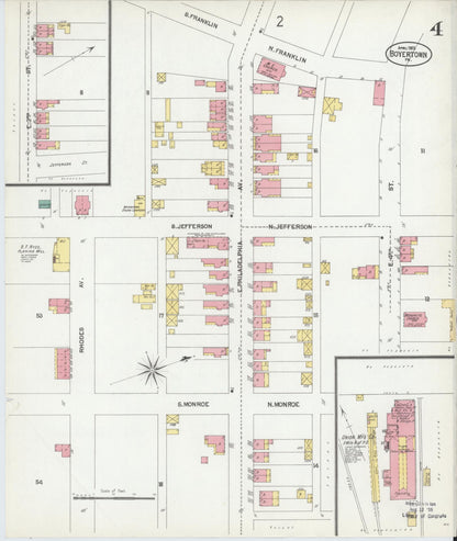 Sanborn Fire Insurance Map from Boyertown, Berks County, Pennsylvania (1902), Sheet #0004 - Complete Map Set gallery image, historic Sanborn map, vintage wall art, Pennsylvania Pennsylvania