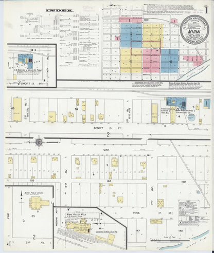 Sanborn Fire Insurance Map from Miami, Ottawa County, Oklahoma (1910), Sheet #0001 - Complete Map Set gallery image, historic Sanborn map, vintage wall art, Oklahoma Oklahoma