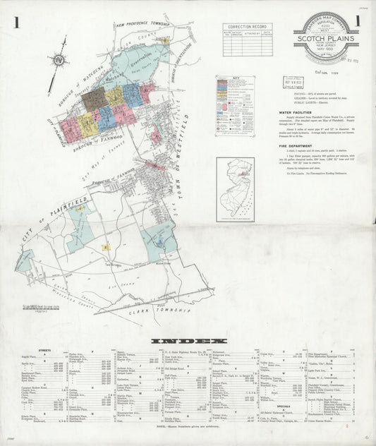 Sanborn Fire Insurance Map from Scotch Plains, Union County, New Jersey. (1933) – Historic Sanborn Fire Insurance Map Print