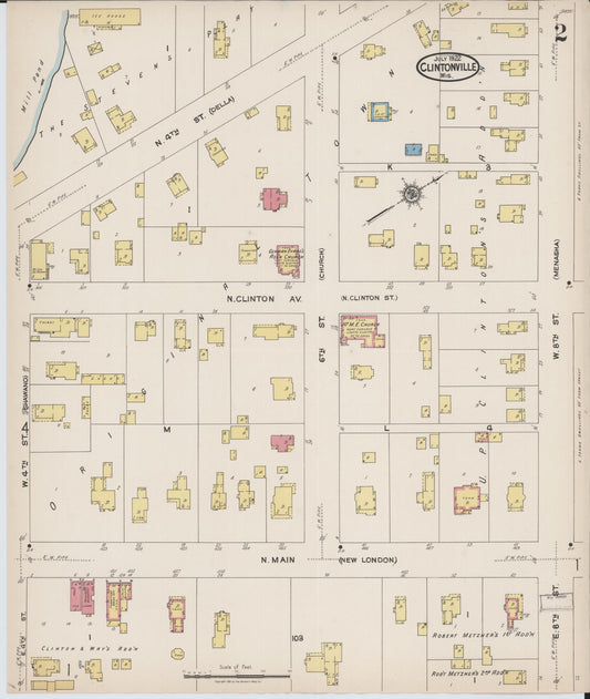 Sanborn Fire Insurance Map from Clintonville, Waupaca County, Wisconsin (1922), Sheet #0002 - Complete Map Set gallery image, historic Sanborn map, vintage wall art, Wisconsin Wisconsin