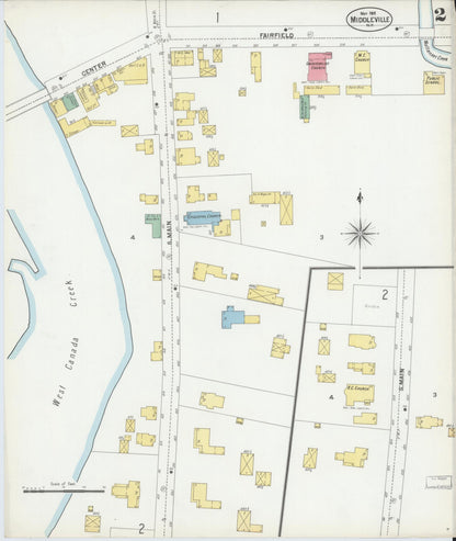 Sanborn Fire Insurance Map from Middleville, Herkimer County, New York (1901), Sheet #0002 - Complete Map Set gallery image, historic Sanborn map, vintage wall art, New York New York