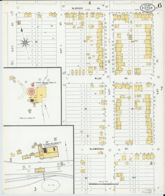 Sanborn Fire Insurance Map from Victor, Teller County, Colorado (1900), Sheet #0006 - Historic Sanborn Fire Insurance Map Print, vintage old map wall art, antique decor, genealogy gift, Colorado Colorado map