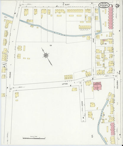 Sanborn Fire Insurance Map from Adams, Berkshire County, Massachusetts (1914), Sheet #0003 - Complete Map Set gallery image, historic Sanborn map, vintage wall art, Massachusetts Massachusetts