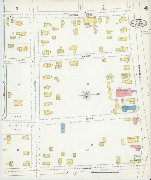 Sanborn Fire Insurance Map from Fayetteville, Onondaga County, New York (1904), Sheet #0004 - Historic Sanborn Fire Insurance Map Print, vintage old map wall art, antique decor, genealogy gift, New York New York map
