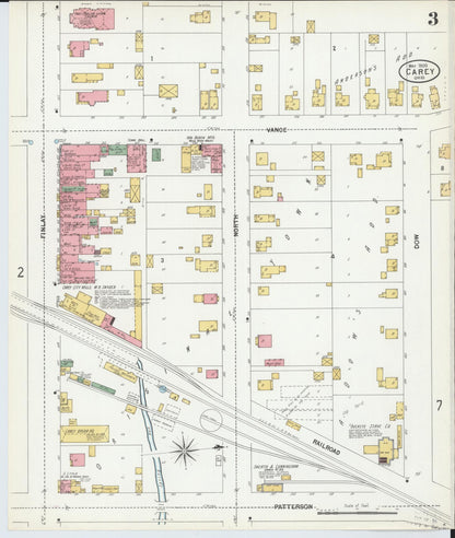 Sanborn Fire Insurance Map from Carey, Wyandot County, Ohio (1900), Sheet #0003 - Historic Sanborn Fire Insurance Map Print, vintage old map wall art, antique decor, genealogy gift, Ohio Ohio map