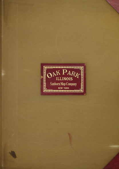 Sanborn Fire Insurance Map from Oak Park, Cook County, Illinois (1950), Sheet #0001 - Historic Sanborn Fire Insurance Map Print, vintage old map wall art, antique decor, genealogy gift, Illinois Illinois map