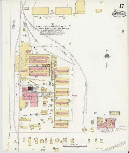 Sanborn Fire Insurance Map from Bartlesville, Washington County, Oklahoma (1920), Sheet #0017 - Complete Map Set gallery image, historic Sanborn map, vintage wall art, Oklahoma Oklahoma