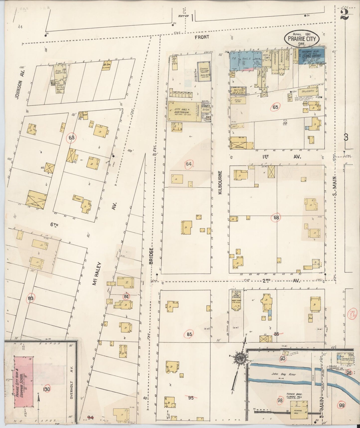 Sanborn Fire Insurance Map from Prairie City, Grant County, Oregon (1930), Sheet #0002 - Complete Map Set gallery image, historic Sanborn map, vintage wall art, Oregon Oregon