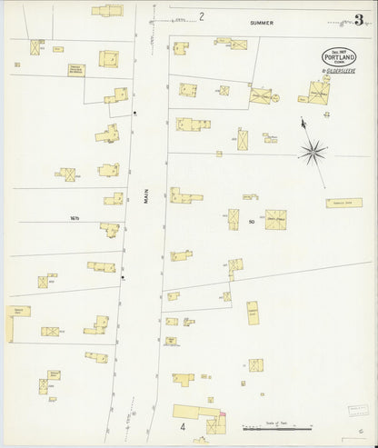 Sanborn Fire Insurance Map from Portland, Middlesex County, Connecticut (1907), Sheet #0003 - Complete Map Set gallery image, historic Sanborn map, vintage wall art, Connecticut Connecticut