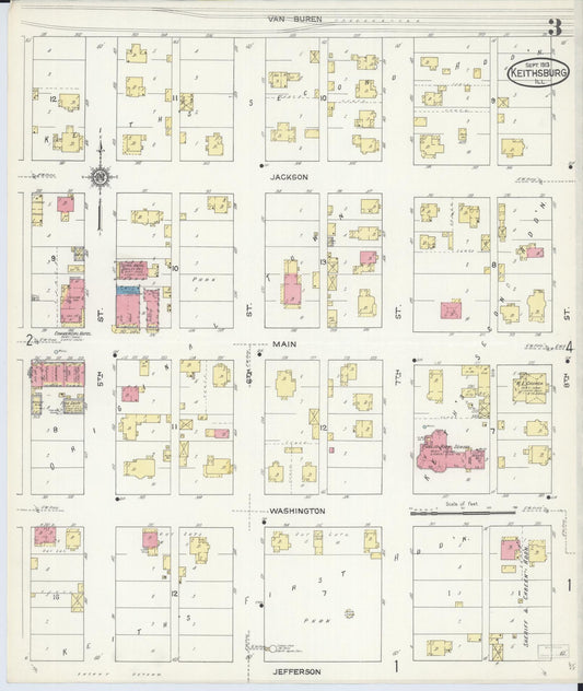 Sanborn Fire Insurance Map from Keithsburg, Mercer County, Illinois (1913), Sheet #0003 - Historic Sanborn Fire Insurance Map Print, vintage old map wall art, antique decor, genealogy gift, Illinois Illinois map