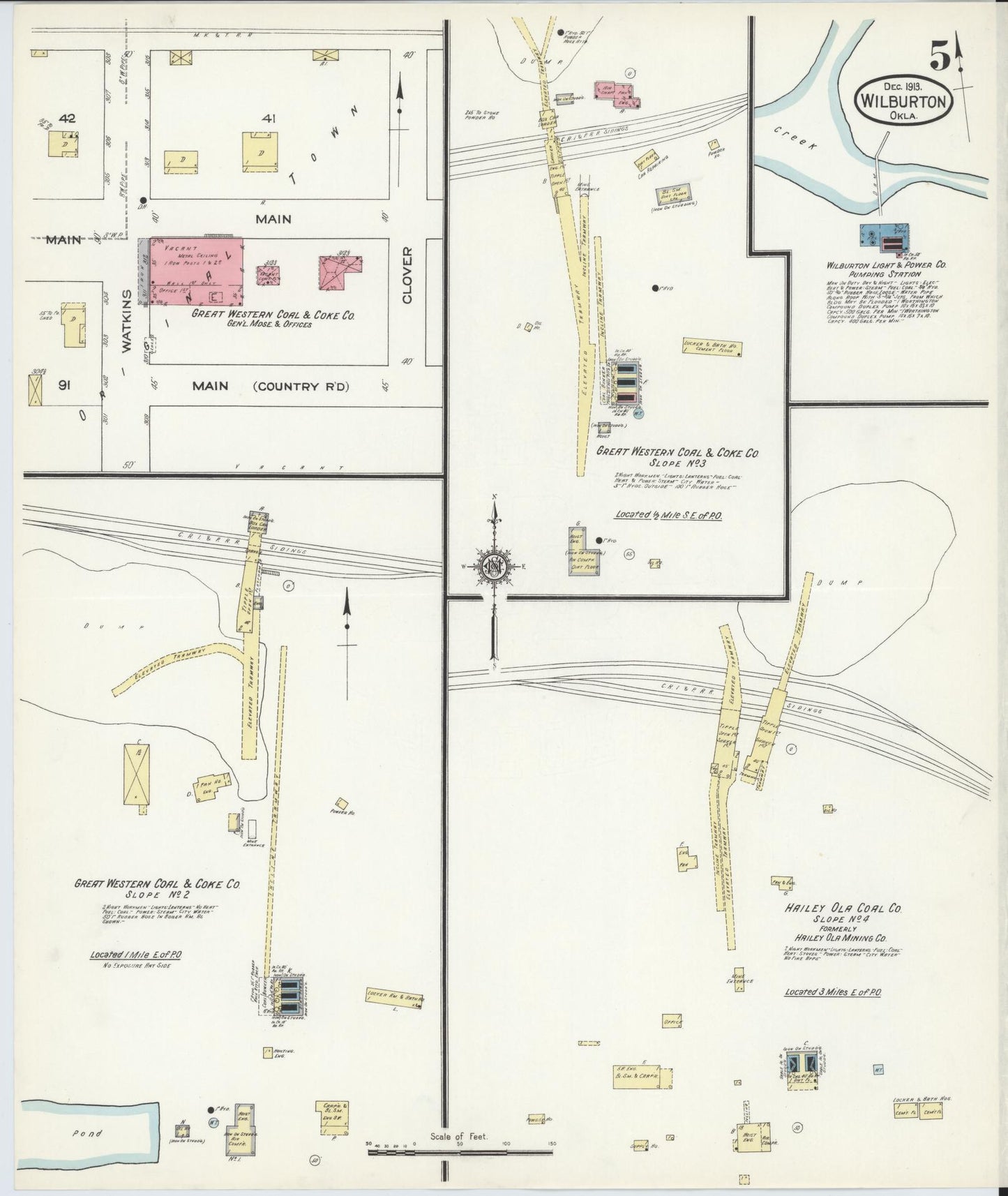 Sanborn Fire Insurance Map from Wilburton, Latimer County, Oklahoma (1913), Sheet #0005 - Complete Map Set gallery image, historic Sanborn map, vintage wall art, Oklahoma Oklahoma