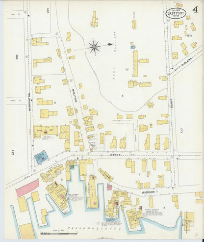 Sanborn Fire Insurance Map from Eastport, Washington County, Maine (1903), Sheet #0004 - Complete Map Set gallery image, historic Sanborn map, vintage wall art, Maine Maine