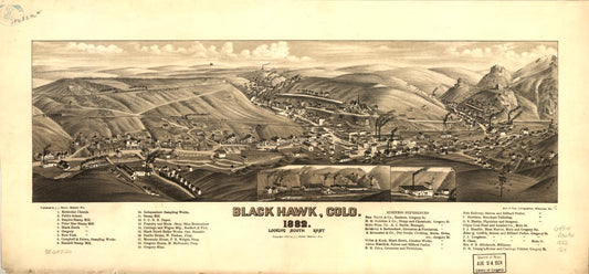 Black Hawk, Colo. 1882. (1882) – Historic Bird’s-Eye View Panorama Print