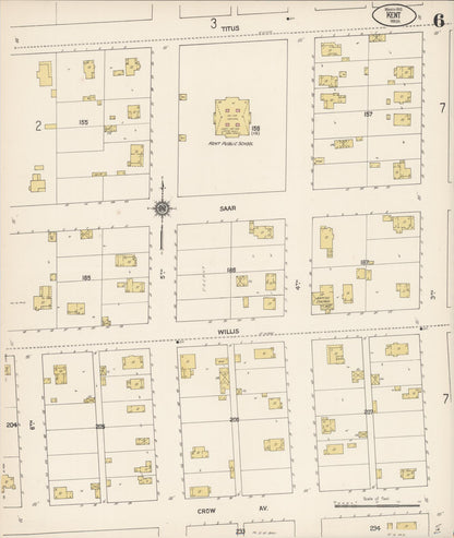 Sanborn Fire Insurance Map from Kent, King County, Washington (1910), Sheet #0006 - Complete Map Set gallery image, historic Sanborn map, vintage wall art, Washington Washington