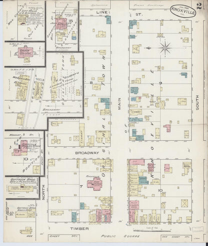 Sanborn Fire Insurance Map from Knoxville, Knox County, Illinois (1886), Sheet #0002 - Complete Map Set gallery image, historic Sanborn map, vintage wall art, Illinois Illinois